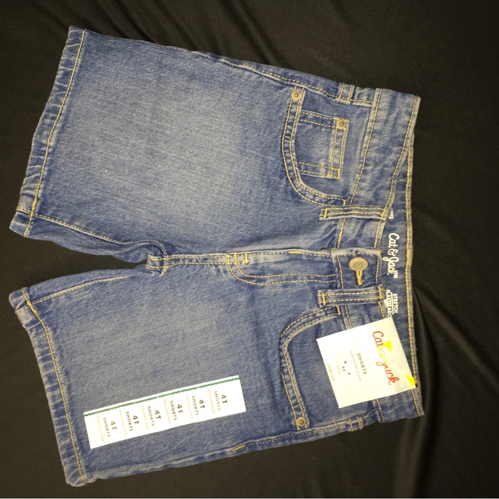 Cat & Jack Girls' Dark Blue Denim Bermuda Shorts